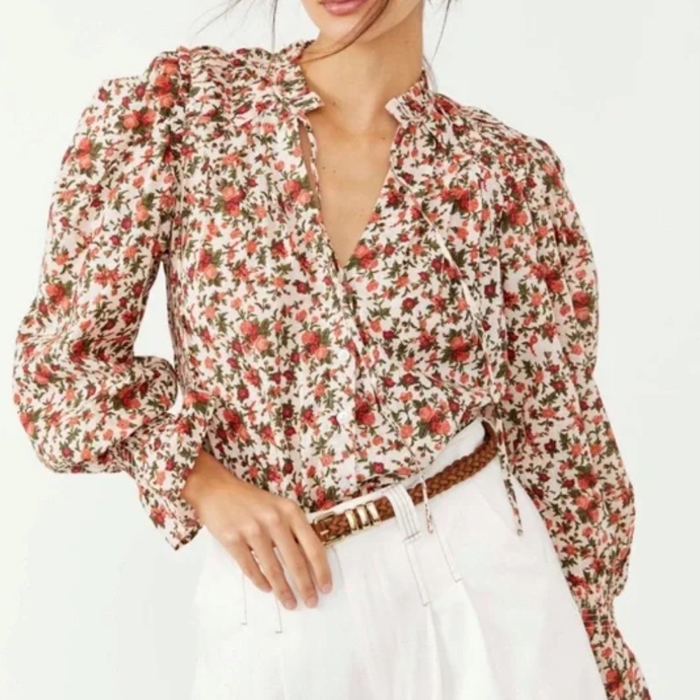 Free People Floral Boho Blouse - Picture 2 of 4